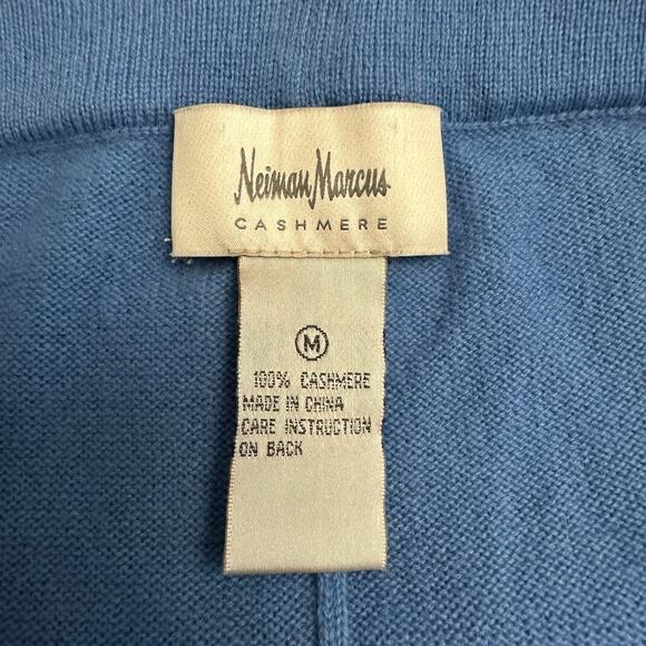 Neiman Marcus 100% Cashmere Lounge Pants Blue Medium Quiet Luxury Soft Knit - Picture 2 of 8